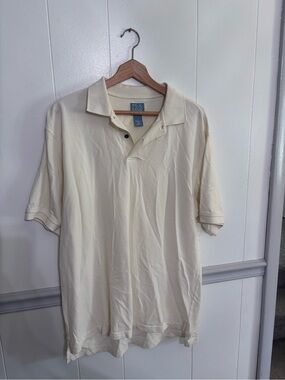 Jos. A. Bank Men's Light Cream Short-Sleeve Polo